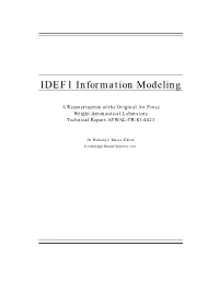 IDEF1 Information Modeling