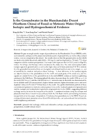 Isotopic and Hydrogeochemical Evidence