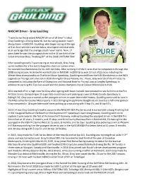 NASCAR Driver - Gray Gaulding