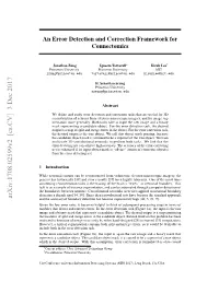 An Error Detection and Correction Framework for Connectomics