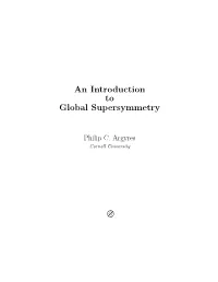An Introduction to Global Supersymmetry ⊘C