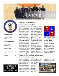April 2017 Mescalero Apache Tribe Volume II.17, Issue 04