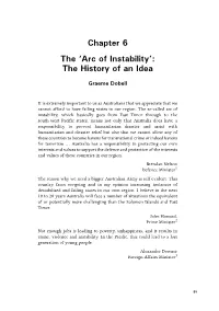 Arc of Instability’: the History of an Idea