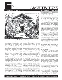 ARCHITECTURE EHLINGER & ASSOCIATES SECOND QUARTER 2020 Position He Held Until 1643 When There Was a Civil War