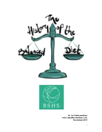 BSHS the History of the Balanced Diet Resources