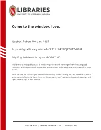 Come to the Window, Love