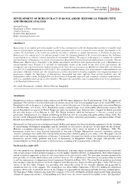 Development of Bureaucracy in Bangladesh: Historical Perspective and Problem Analysis