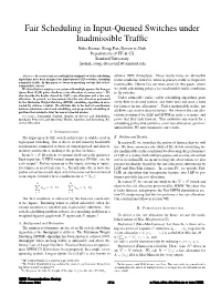 Fair Scheduling in Input-Queued Switches Under Inadmissible Traffic