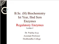 Regulatory Enzymes Lecture-1