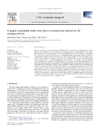A Quality Controllable Multi-View Object Reconstruction Method for 3D Imaging Systems