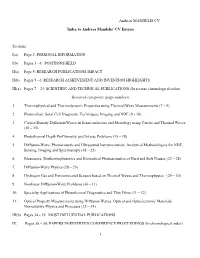 Andreas Mandelis' CV