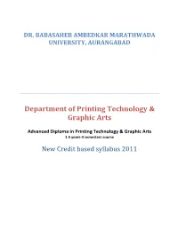 Department of Printing Technology & Graphic Arts