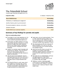 Ofsted Report Nov 2018