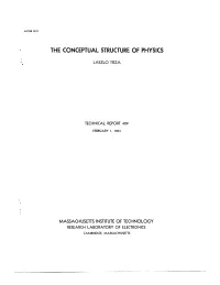 The Conceptual Structure of Physics