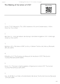 The Making of the Union of 1707 | University of Glasgow