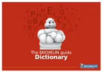 The MICHELIN Guide Dictionary 3