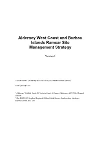 Alderney West Coast and Burhou Islands Ramsar Site Management Strategy