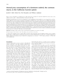 Annual Prey Consumption of a Dominant Seabird, the Common Murre, in the California Current System