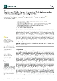 Einstein and Møller Energy-Momentum Distributions for the Static Regular Simpson–Visser Space-Time