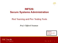 INF526: Secure Systems Administration