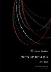 Information for Clients