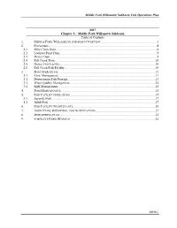 Middle Fork Willamette Subbasin Fish Operations Plan MFW-I 2017