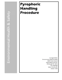 Pyrophoric Handling Procedure