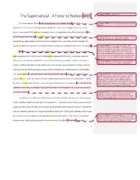 The Supernatural…A Force to Reckon with Comment [JWG1]: I Like the Title
