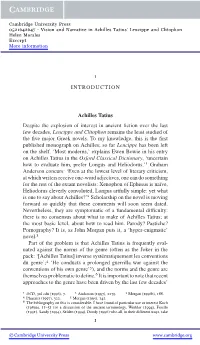 1 INTRODUCTION Achilles Tatius Despite the Explosion of Interest In
