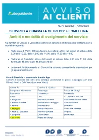 Ambiti E Modalità Di Svolgimento Del Servizio