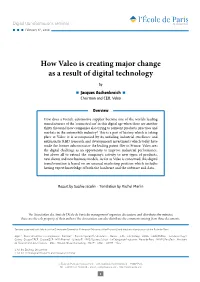 How Valeo Is Creating Major Change As a Result of Digital Technology By