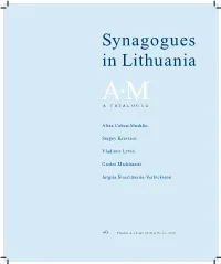 Synagogues in Lithuania AM a C a T Al O G U E