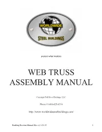 Web Truss Assembly Manual