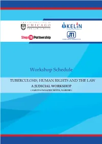 Workshop Schedule