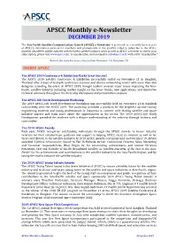APSCC Monthly E-Newsletter