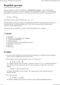 Bounded Operator - Wikipedia, the Free Encyclopedia