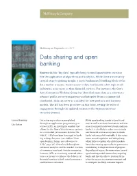Data Sharing and Open Banking