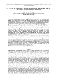 New Criticism and Metonomy As a Device to Determine Gothic Genre in Edgar Allan Poe’S the Narrative of Arthur Gordon Pym of Nantucket