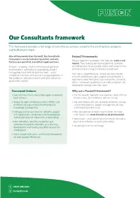 Our Consultants Framework
