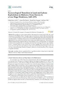 Socioecological Transition in Land and Labour Exploitation in Mallorca: from Slavery to a Low-Wage Workforce, 1229–1576