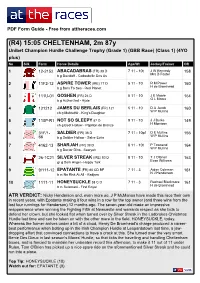 At the Races PDF FORM GUIDE