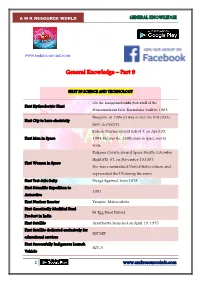 General Knowledge
