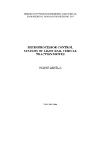 Microprocessor Control Systems of Light Rail Vehicle Traction Drives