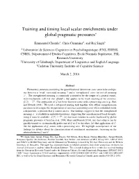 PDF Training and Timing Local Scalar Enrichments Under Global