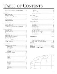 Table of Contents