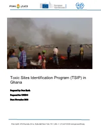Toxic Sites Identification Program (TSIP) in Ghana