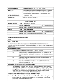 Tree Work Application for Trees Within Marlhill