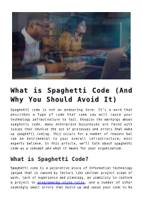 What Is Spaghetti Code (And Why You Should Avoid It)