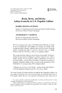 Brain, Brow, and Booty: Latina Iconicity in U.S. Popular Culture
