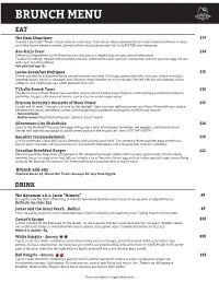 Brunch Menu Sept 10